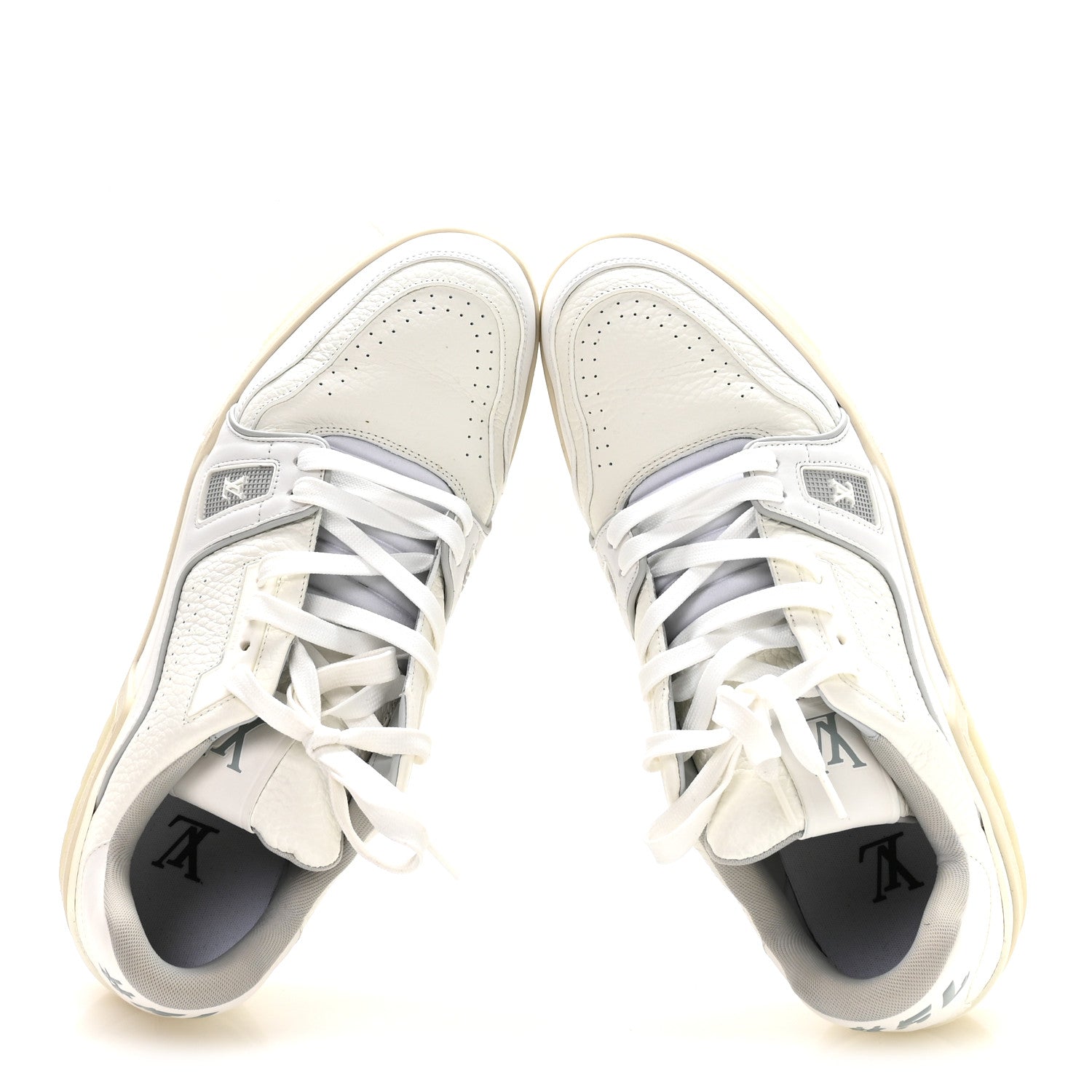 Louis Vuitton Calfskin Mens LV Trainer Sneakers 9 White 2 of 8