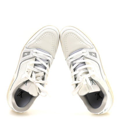 Louis Vuitton Calfskin Mens LV Trainer Sneakers 9 White 2 of 8