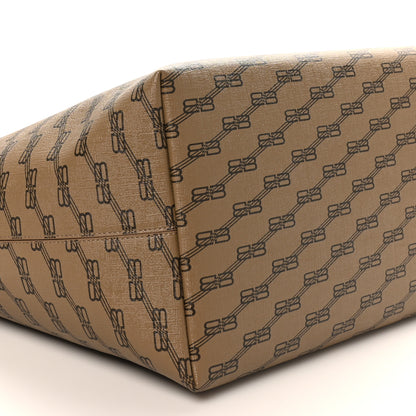 Balenciaga Coated Canvas BB Monogram Large Signature East West Shopper Bag Beige Brown 9 of 10