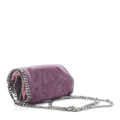 Stella McCartney Metallic Shaggy Deer Degrade Tiny Falabella Tote Purple 3 of 10