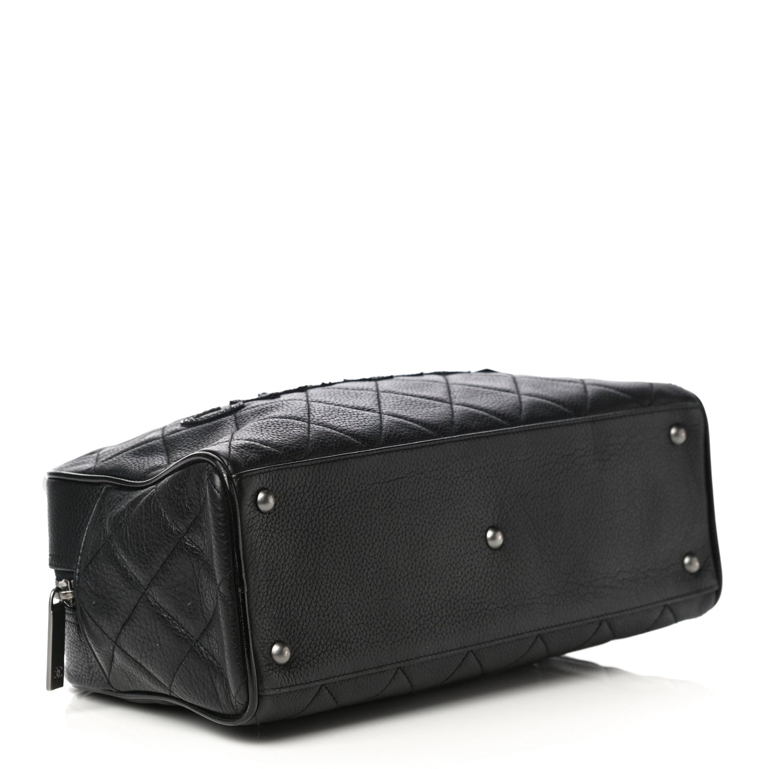 Chanel Caviar Patent Quilted Bowler Black 4 of 23
