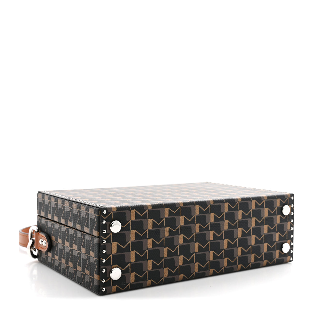 Moynat Toile 1920 Oh! Little Suitcase Carbon Bronze Cognac 5 of 11