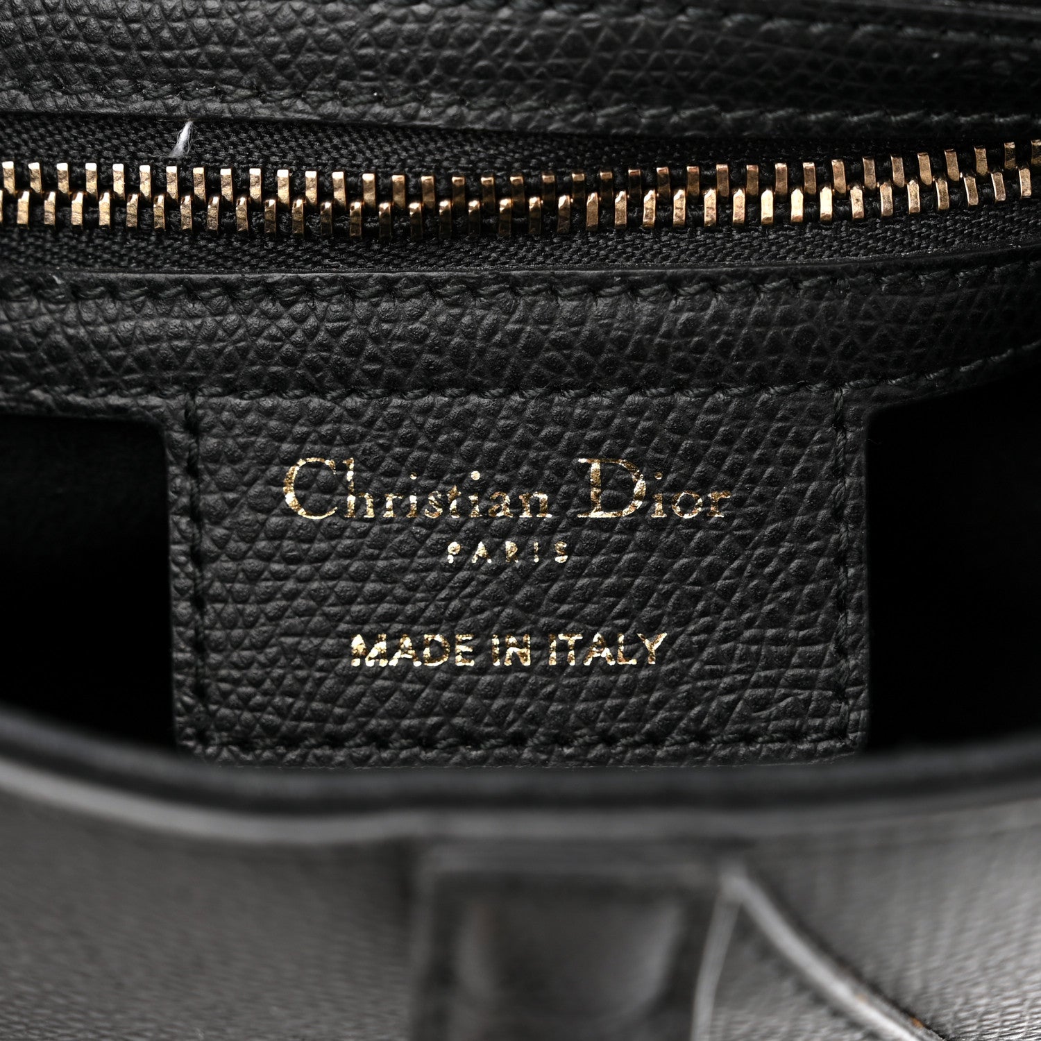 Christian Dior Grained Calfskin Saddle Bag Black 6 of 10
