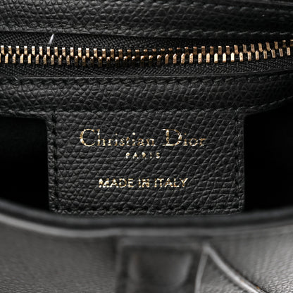 Christian Dior Grained Calfskin Saddle Bag Black 6 of 10