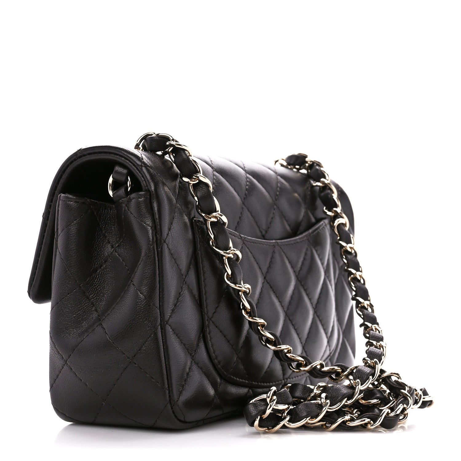 Chanel Lambskin Quilted Mini Rectangular Flap Dark Brown 3 of 11