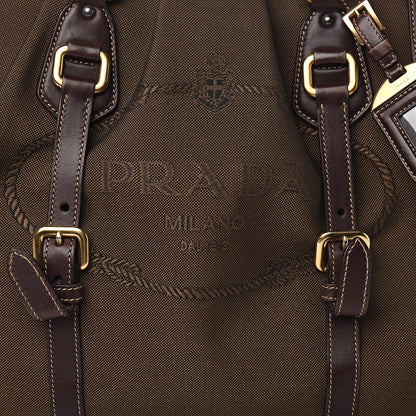 Prada Jacquard Logo Tote Brown 9 of 9