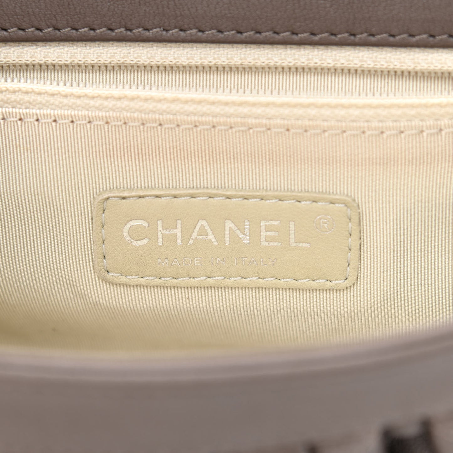 Washed Lambskin Quilted Mini Chain Around Flap Taupe