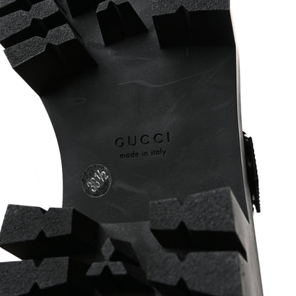 Gucci Cordovan Lux Womens Horsebit Platform Mary Jane Loafers 38.5 Black 7 of 9