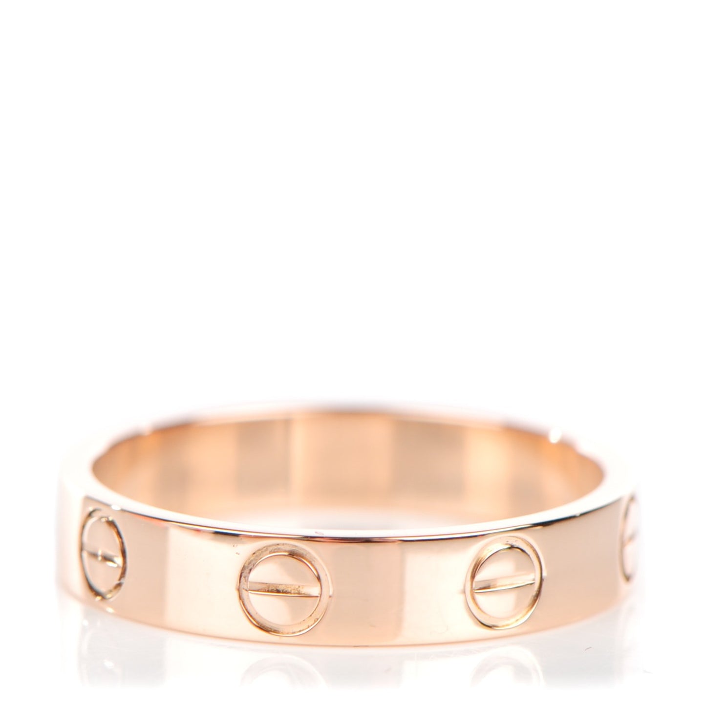 18K Pink Gold 4mm LOVE Wedding Band Ring 51 5.75