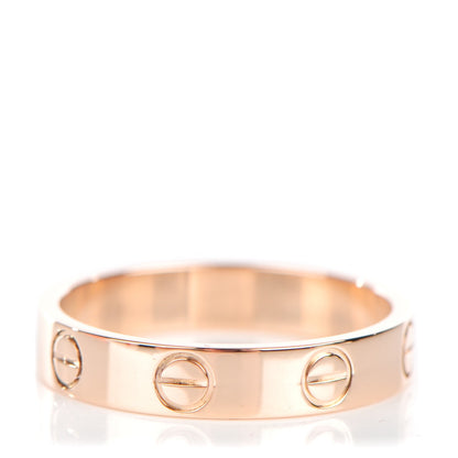 Cartier 18K Pink Gold 4mm LOVE Wedding Band Ring 51 5.75 1 of 4