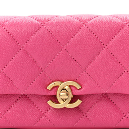 Chanel Caviar Quilted Chain Melody Waist Belt Bag Dark Pink 8 of 11