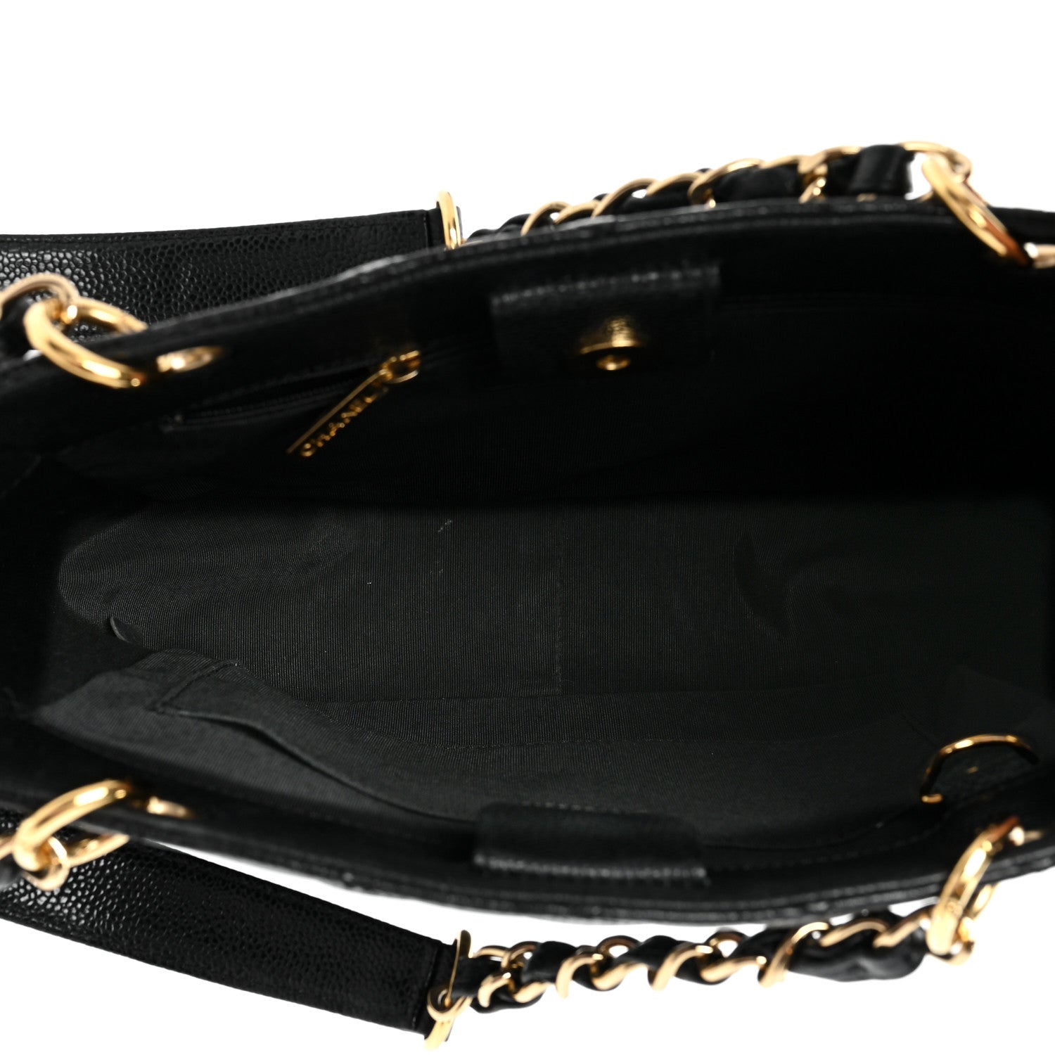 Chanel Caviar Quilted Petit Shopping Tote PST Black 5 of 12