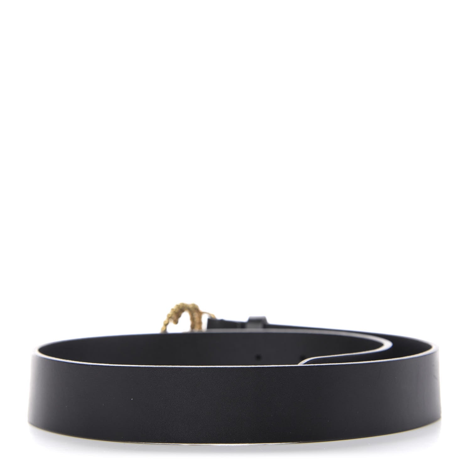 Gucci Margaux Calfskin Studded Interlocking G 30mm Belt 70 28 Black 2 of 5