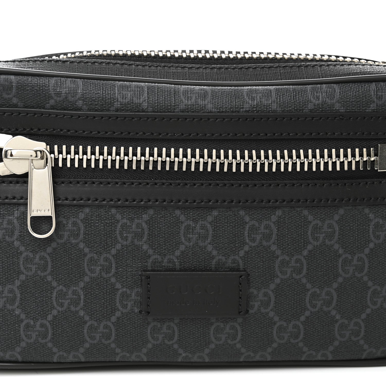 Gucci Soft GG Supreme Monogram Web Belt Bag Black Grey 8 of 10