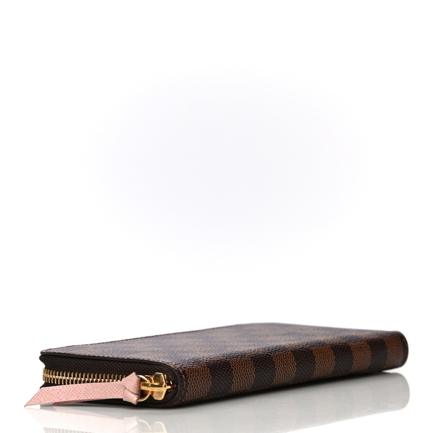 Louis Vuitton Damier Ebene Clemence Wallet Rose Ballerine 4 of 11