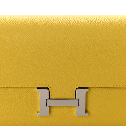 Hermes Epsom Constance Long Wallet To Go Wallet Jaune de Naples 8 of 10