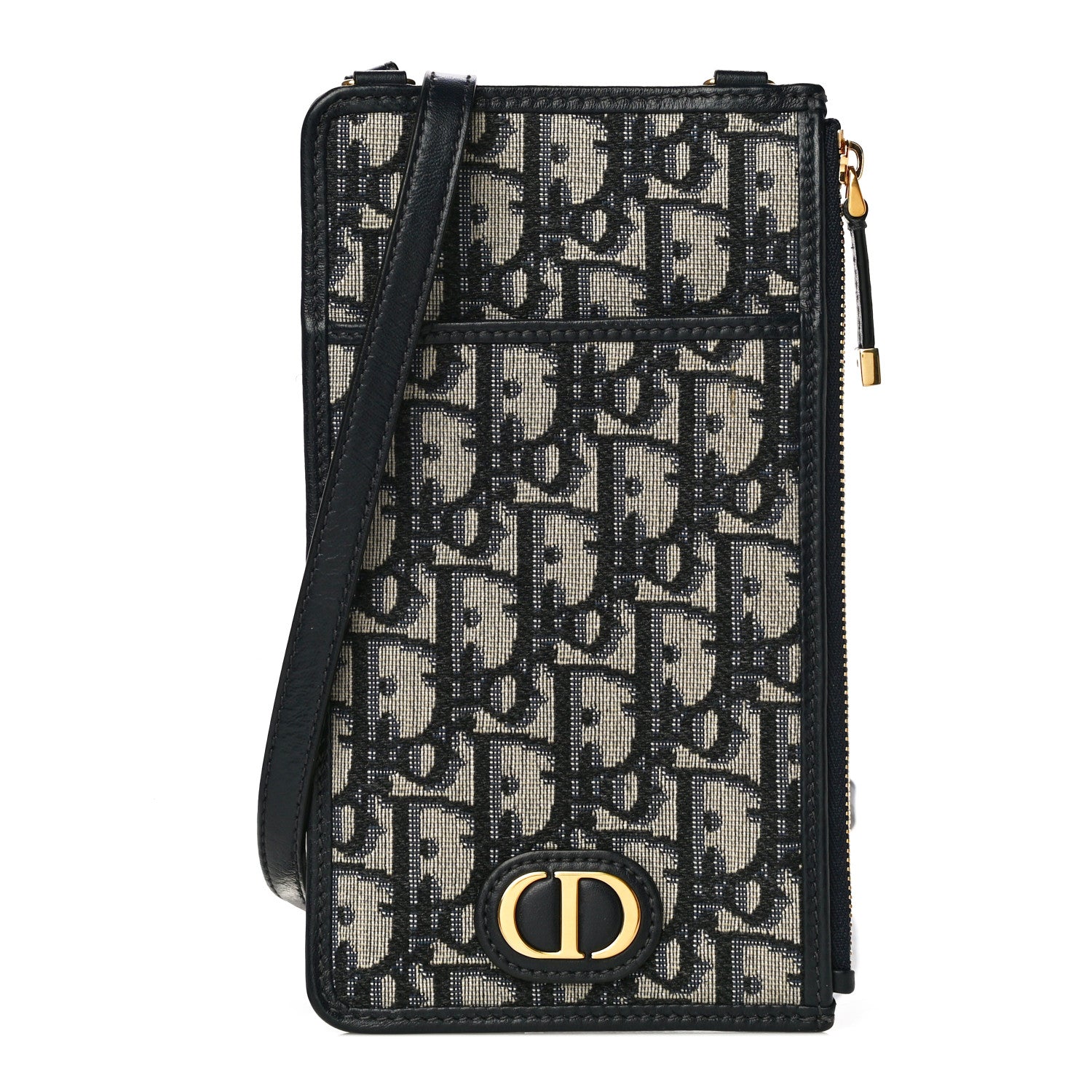 Christian Dior Oblique 30 Montaigne Long Wallet Blue 1 of 8