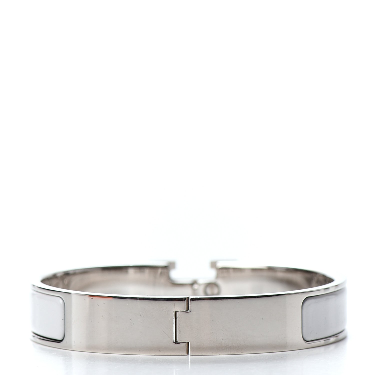 Hermes Enamel Narrow Clic Clac H Bracelet GM White 3 of 5