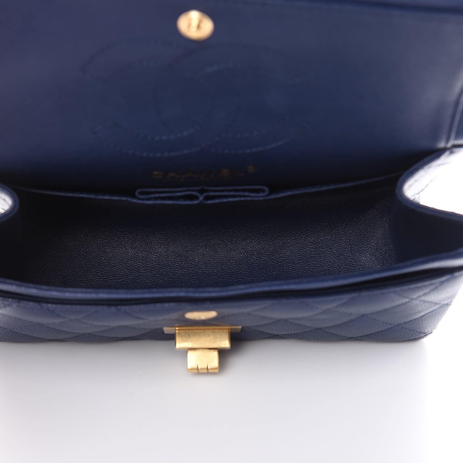 Chanel Caviar 2.55 Reissue 224 Flap Dark Blue 5 of 10