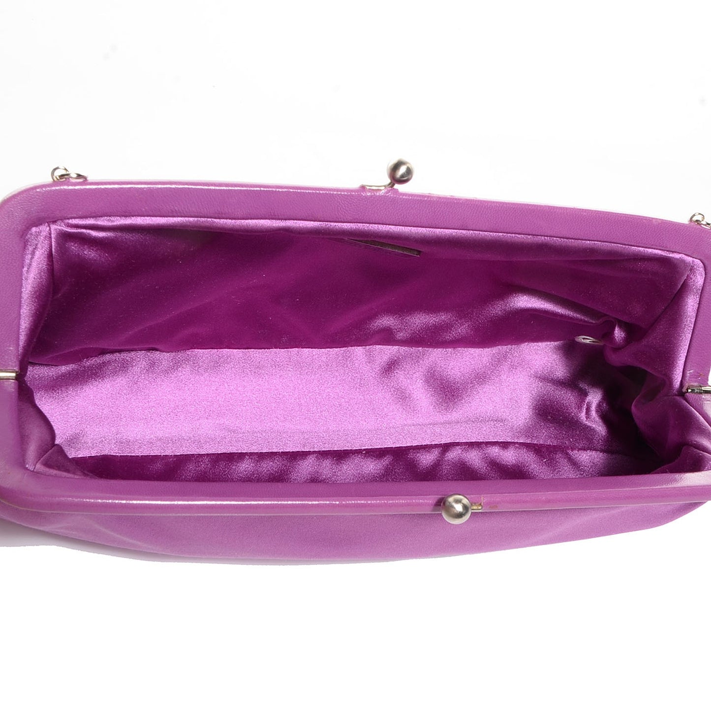 Nappa Satin Raso Kisslock Clutch