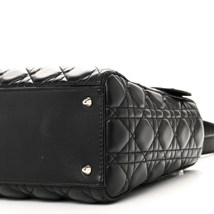 Christian Dior Lambskin Cannage Medium Lady Dior Black 10 of 10