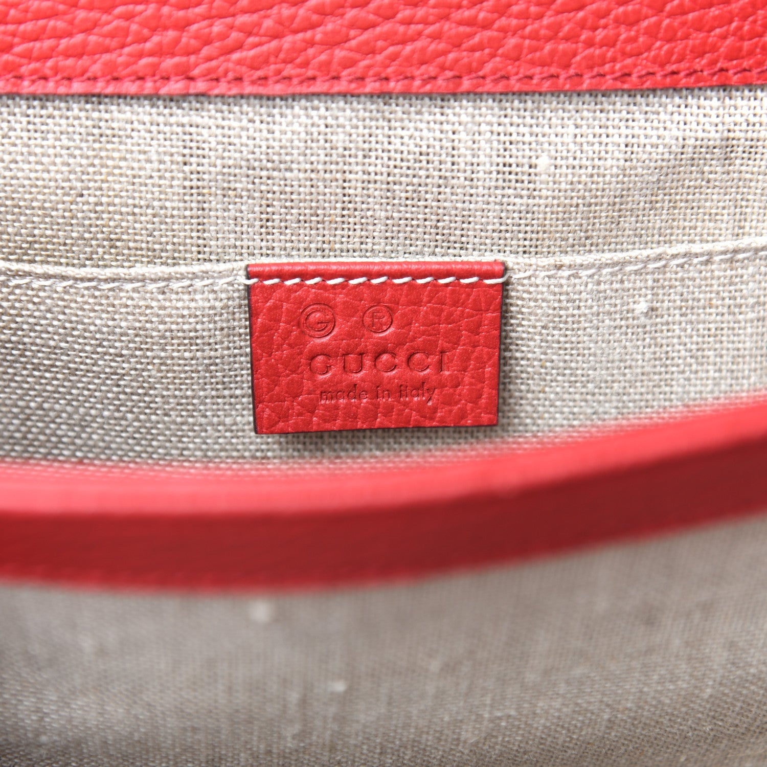 Gucci Dollar Calfskin Small Interlocking G Shoulder Bag Red 6 of 10