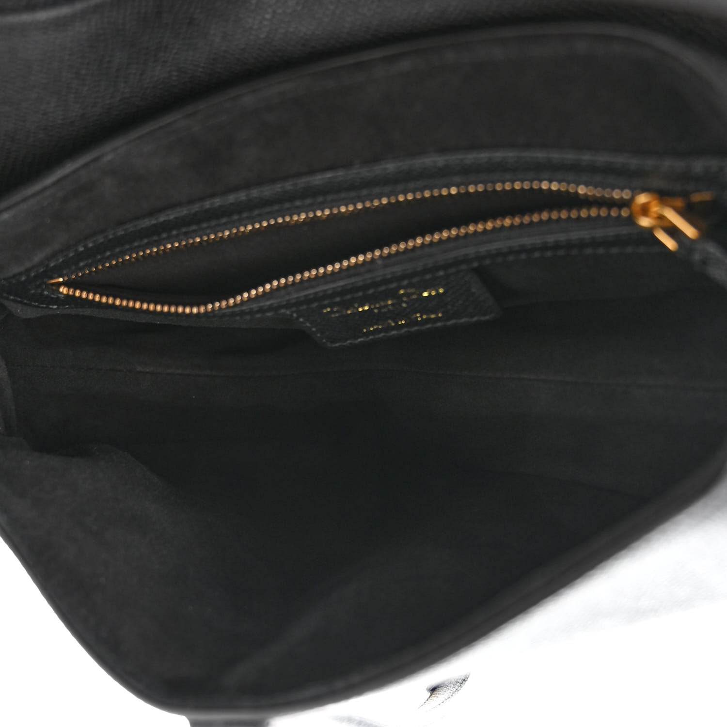 Christian Dior Grained Calfskin Saddle Bag With Strap Black 4 of 8