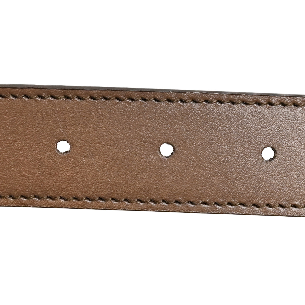 Gucci GG Supreme Monogram Textured Dollar Calfskin Blondie 30mm Belt 110 44 Beige Ebony New Acero 4 of 5