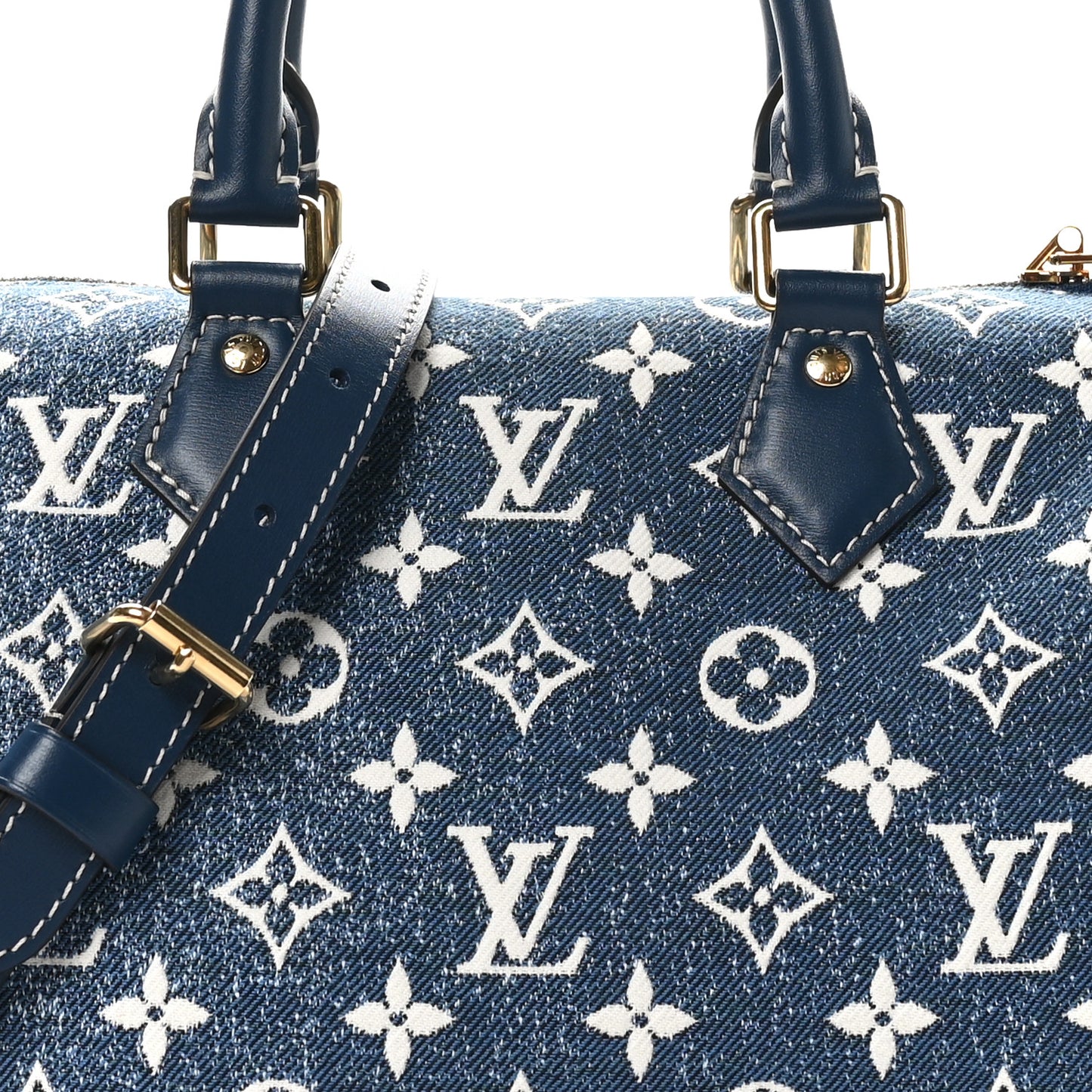 Monogram Jacquard Denim Speedy Bandouliere 25 Bleu