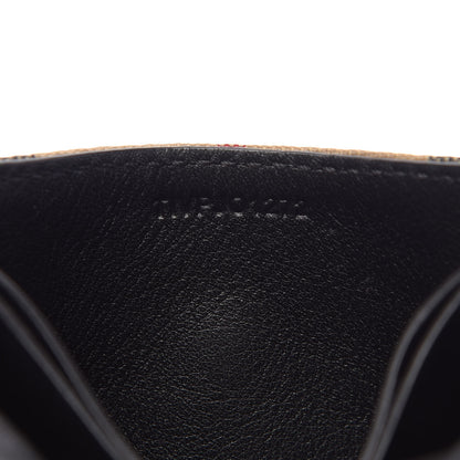 Burberry Calfskin House Check Chesam Card Case Black 7 of 7