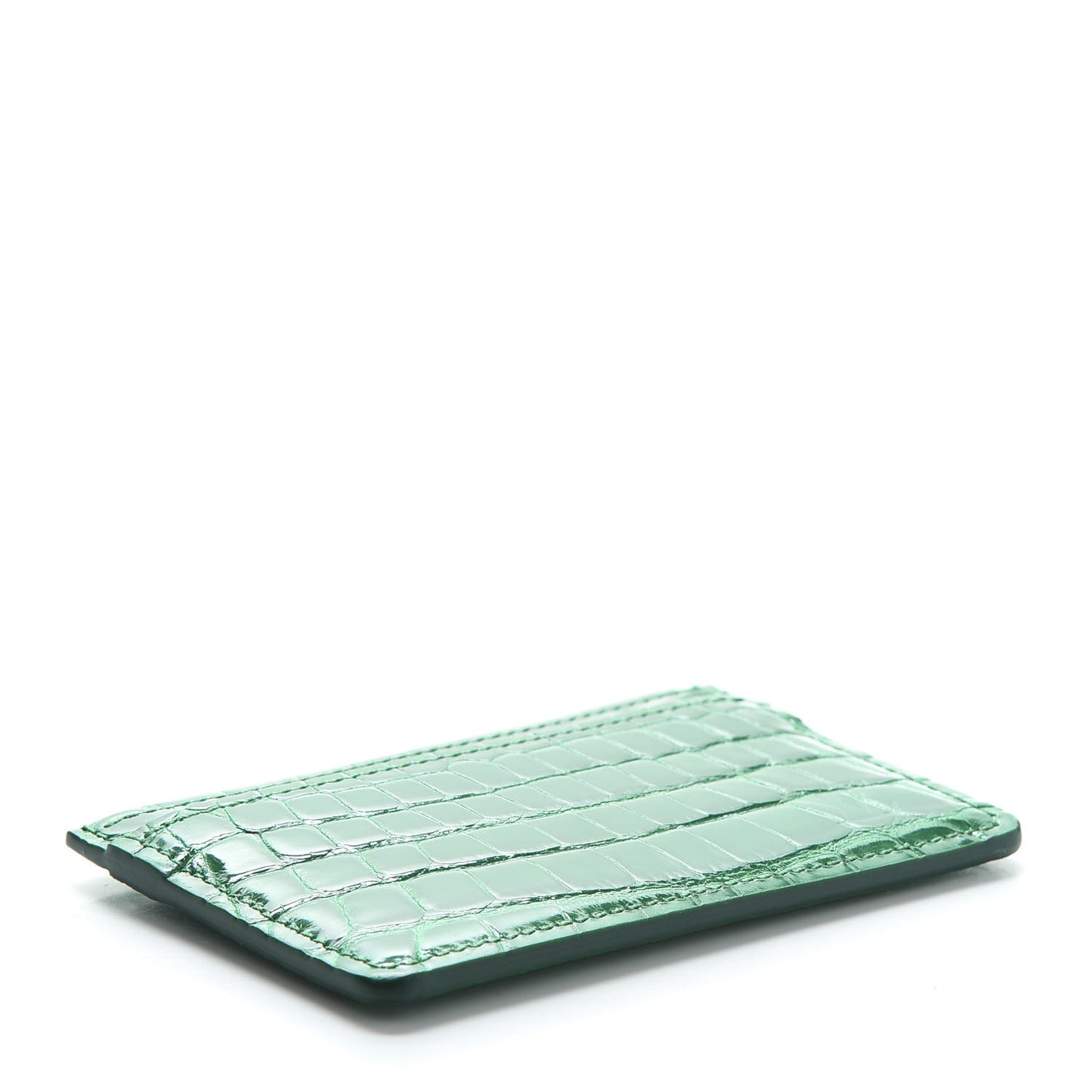 Crocodile Card Holder Emeraude