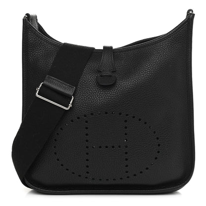 Hermes Taurillon Clemence Evelyne III PM Black 1 of 10