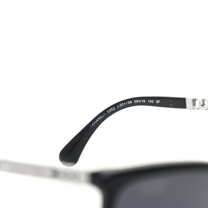 Chanel Cat Eye Chain Polarized Sunglasses 5352-Q Black 5 of 7