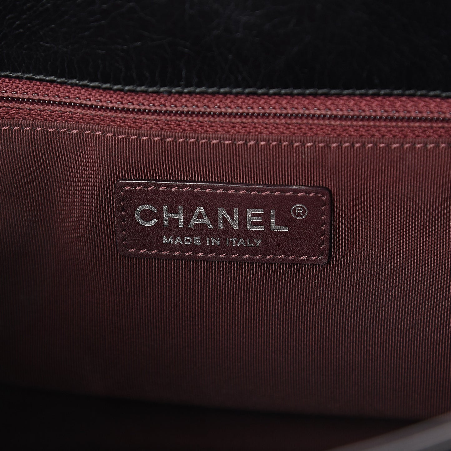 Aged Glazed Calfskin Quilted Small Daily Walk Flap Black
