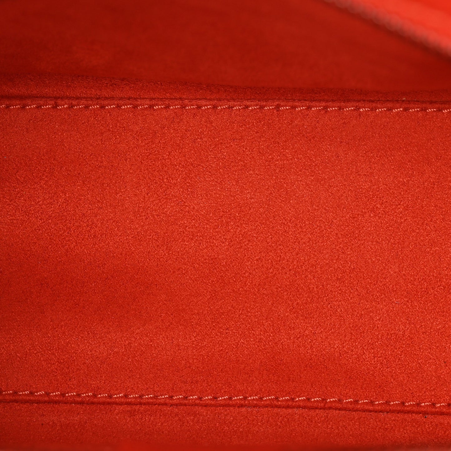 Drummed Calfskin Nano Luggage Vermillion