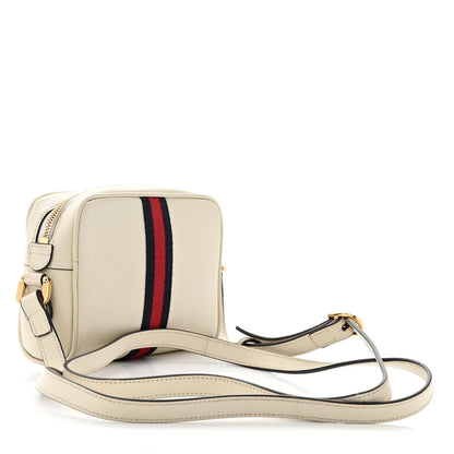 Gucci Textured Dollar Calfskin Web Mini Ophidia Shoulder Bag Mystic White 3 of 17