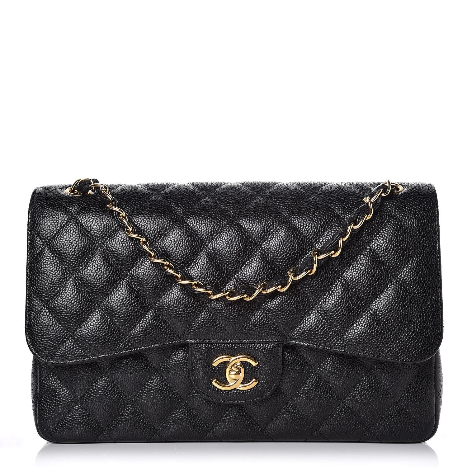 Chanel Caviar Quilted Jumbo Double Flap Black 1 of 9