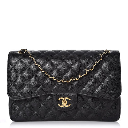 Chanel Caviar Quilted Jumbo Double Flap Black 1 of 9