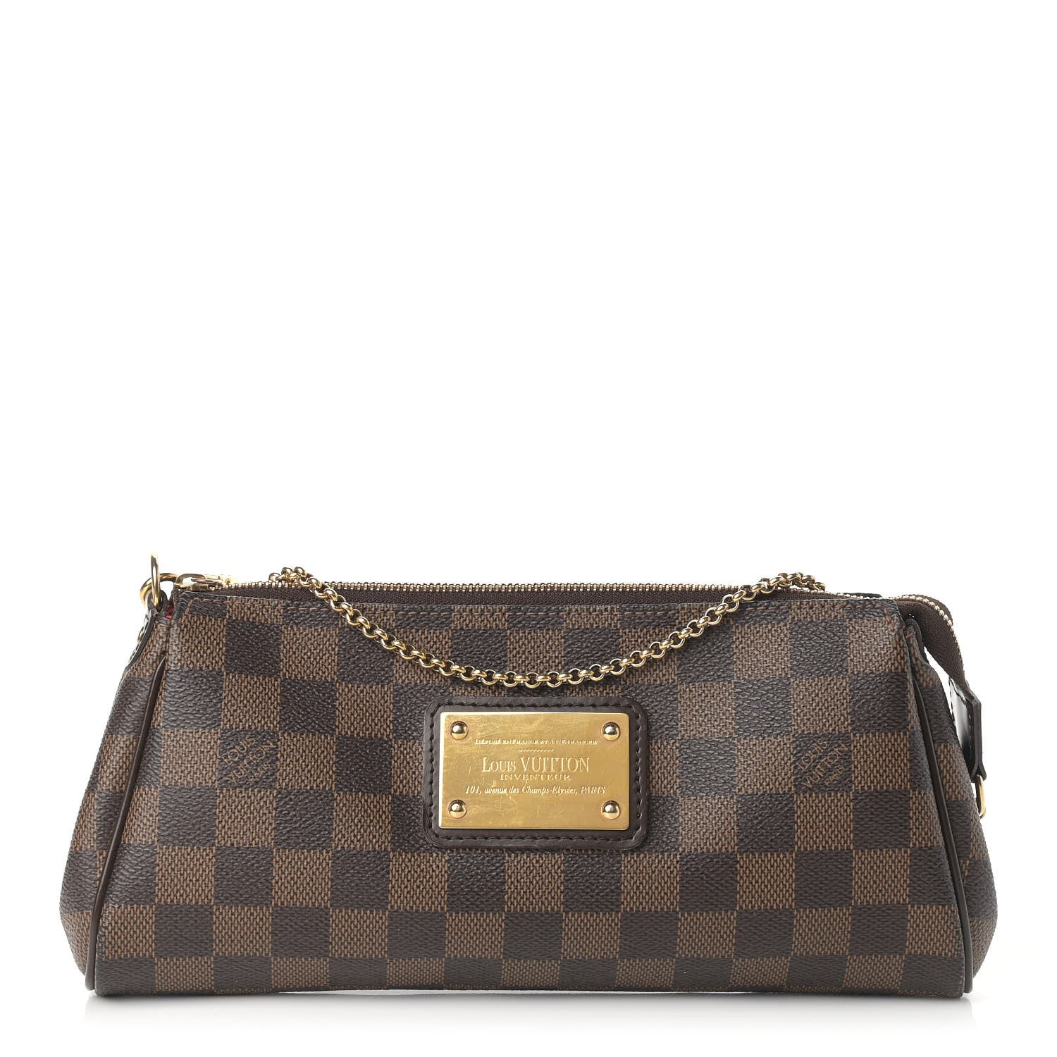 Louis Vuitton Damier Ebene Eva Clutch 1 of 10