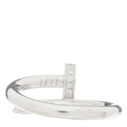 Cartier 18K White Gold Diamond Juste Un Clou Ring 56 7.5 3 of 5