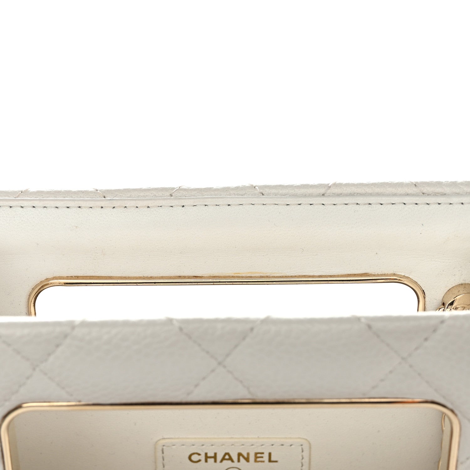 Chanel Caviar Quilted Evening Box Bag White 14 of 14