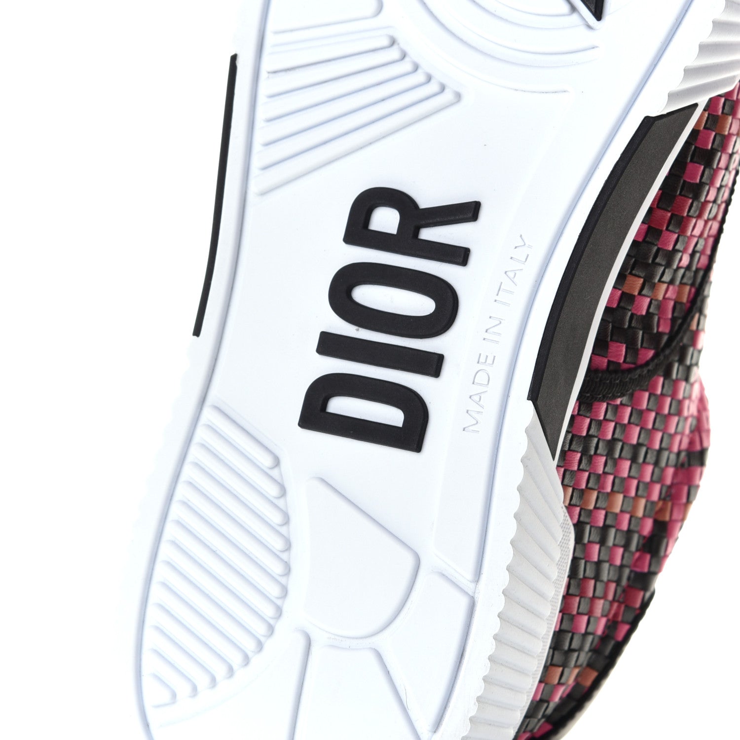 Christian Dior Laminated Lambskin Woven D-Smash Sneakers 36 Fuxia Black 8 of 8