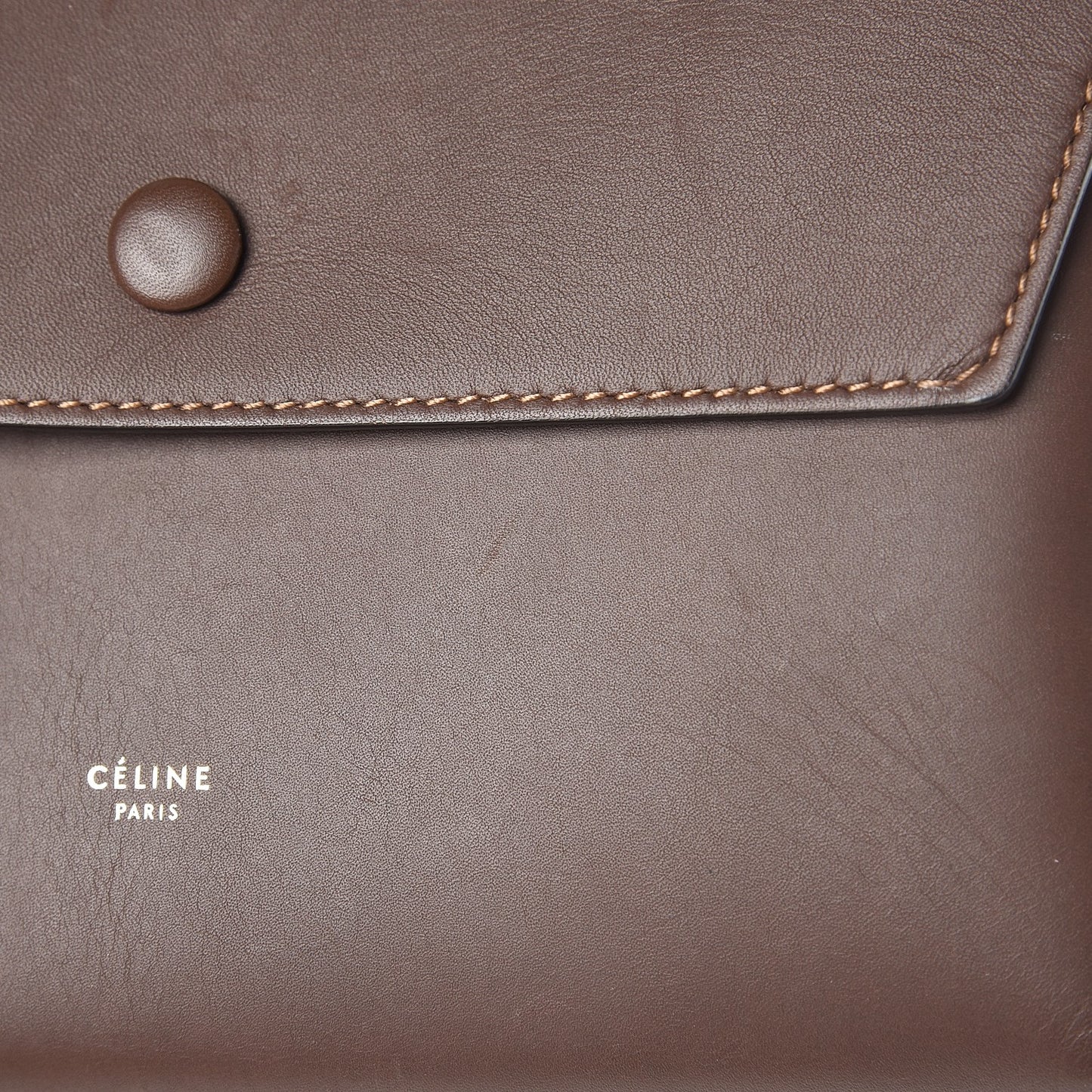 Natural Calfskin Companion Pouch Acajou
