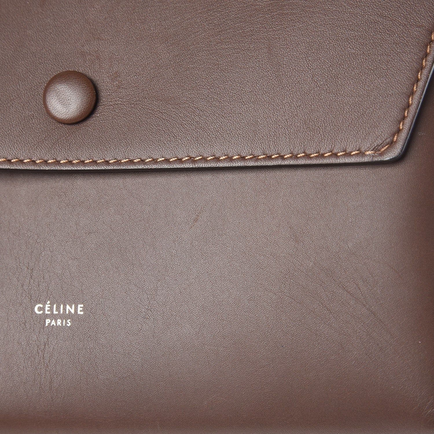 Celine Natural Calfskin Companion Pouch Acajou 7 of 7