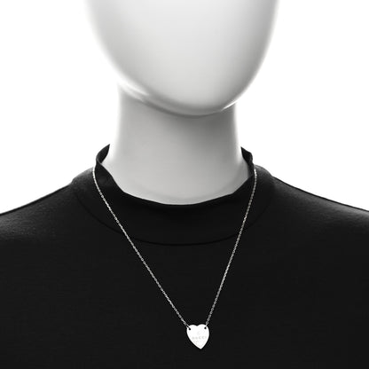 Gucci Sterling Silver Trademark Heart Pendant Necklace 2 of 5