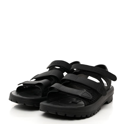 Gucci Rubber Honeycomb Mens Sandals 7 Black 4 of 8