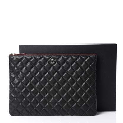 Chanel Caviar Quilted Large Cosmetic Case Black 9 of 9