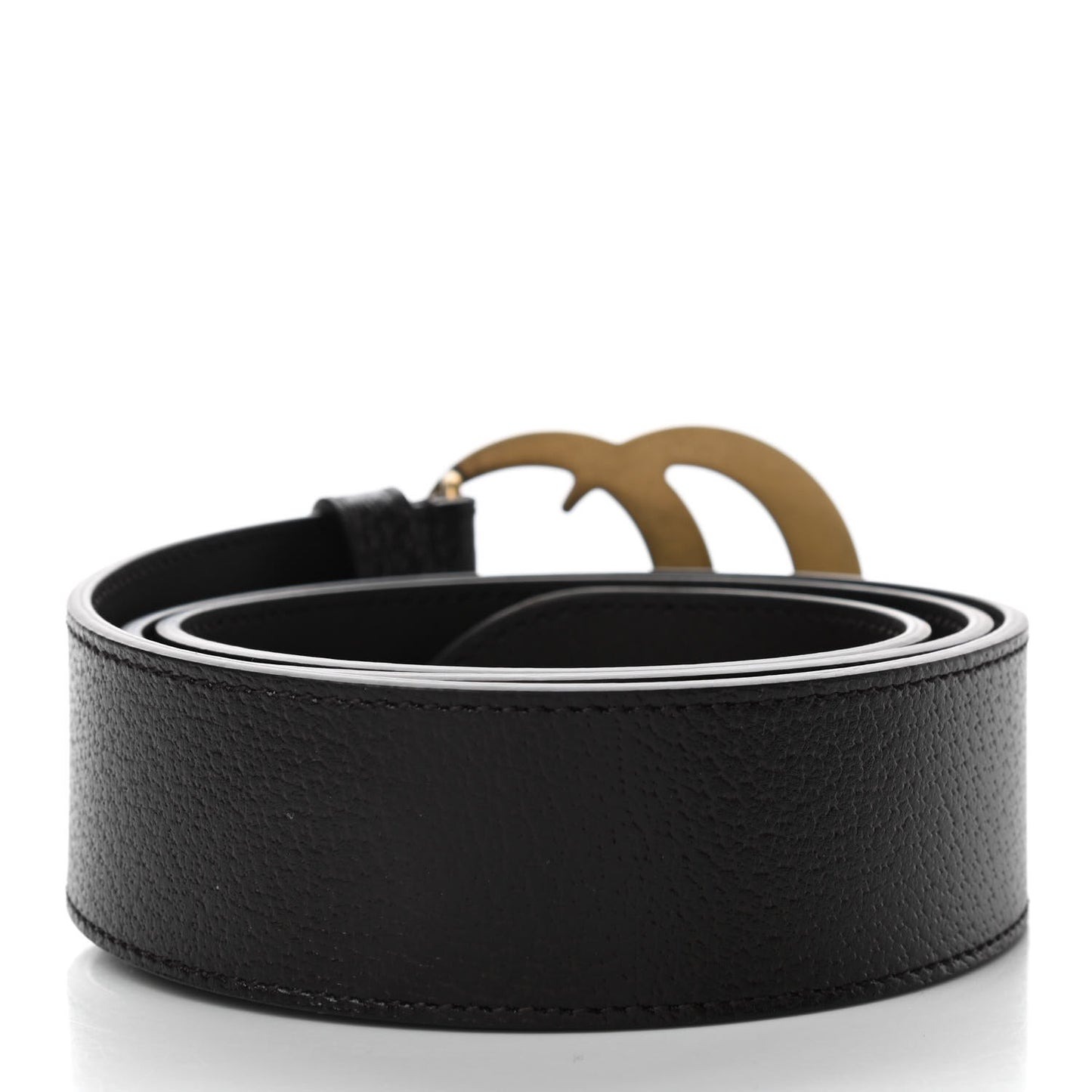 Textured Dollar Calfskin Double G 40mm Belt 90 36 Dark Cocoa