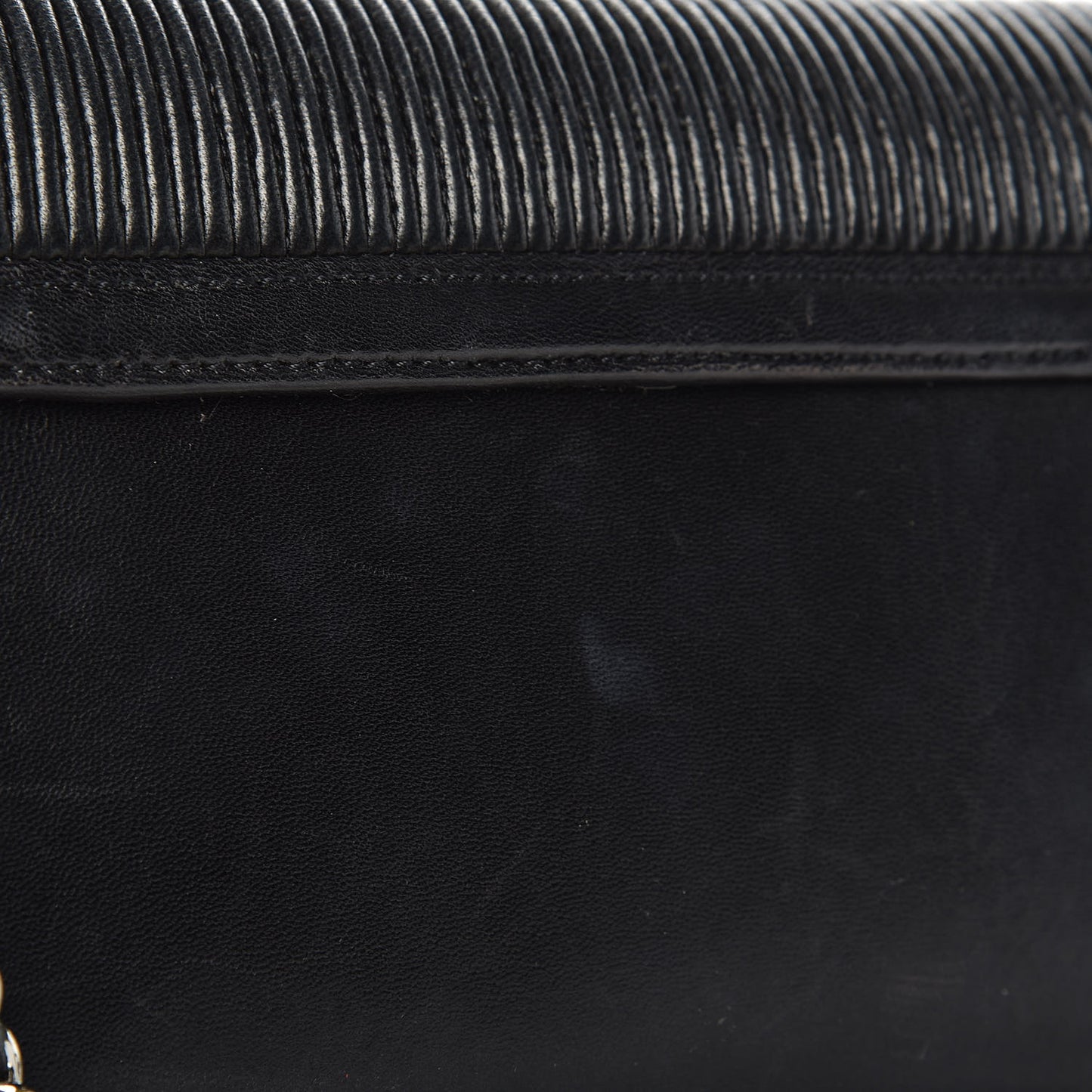 Lambskin Mademoiselle Accordion Flap Black