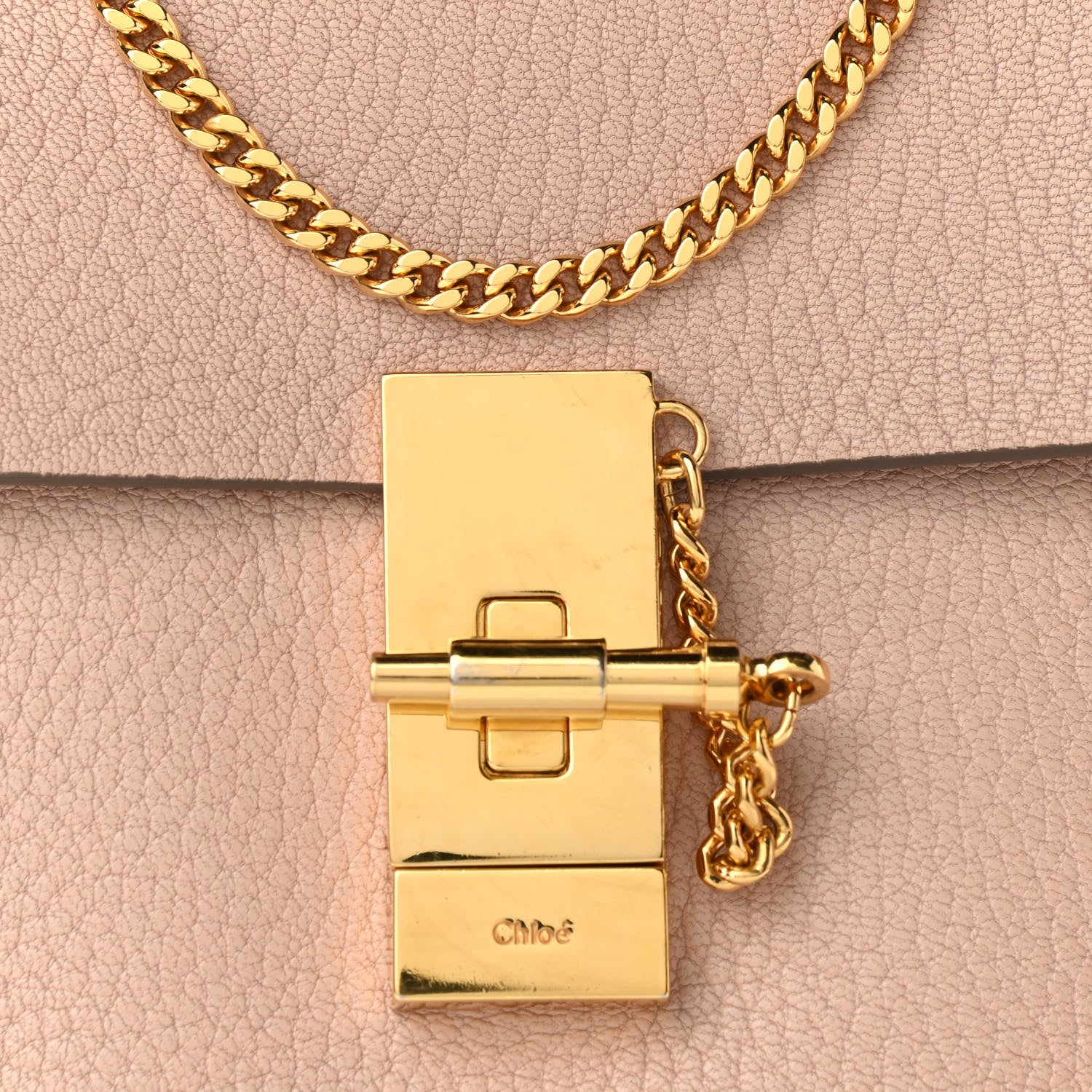 Chloe Grained Lambskin Mini Drew Shoulder Bag Cement Pink 8 of 11